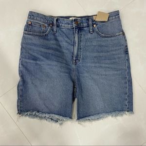 Madewell Relaxed High Rise Fray Hem Boy Shorts